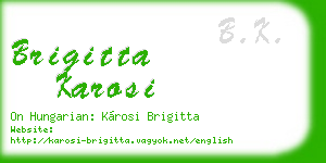 brigitta karosi business card