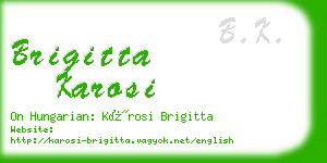 brigitta karosi business card